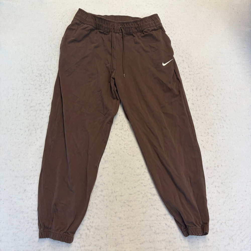 Nike Sportswear Phoenix Fleece Sweatpants Womens Medium Brown DM6419-237 Joggers